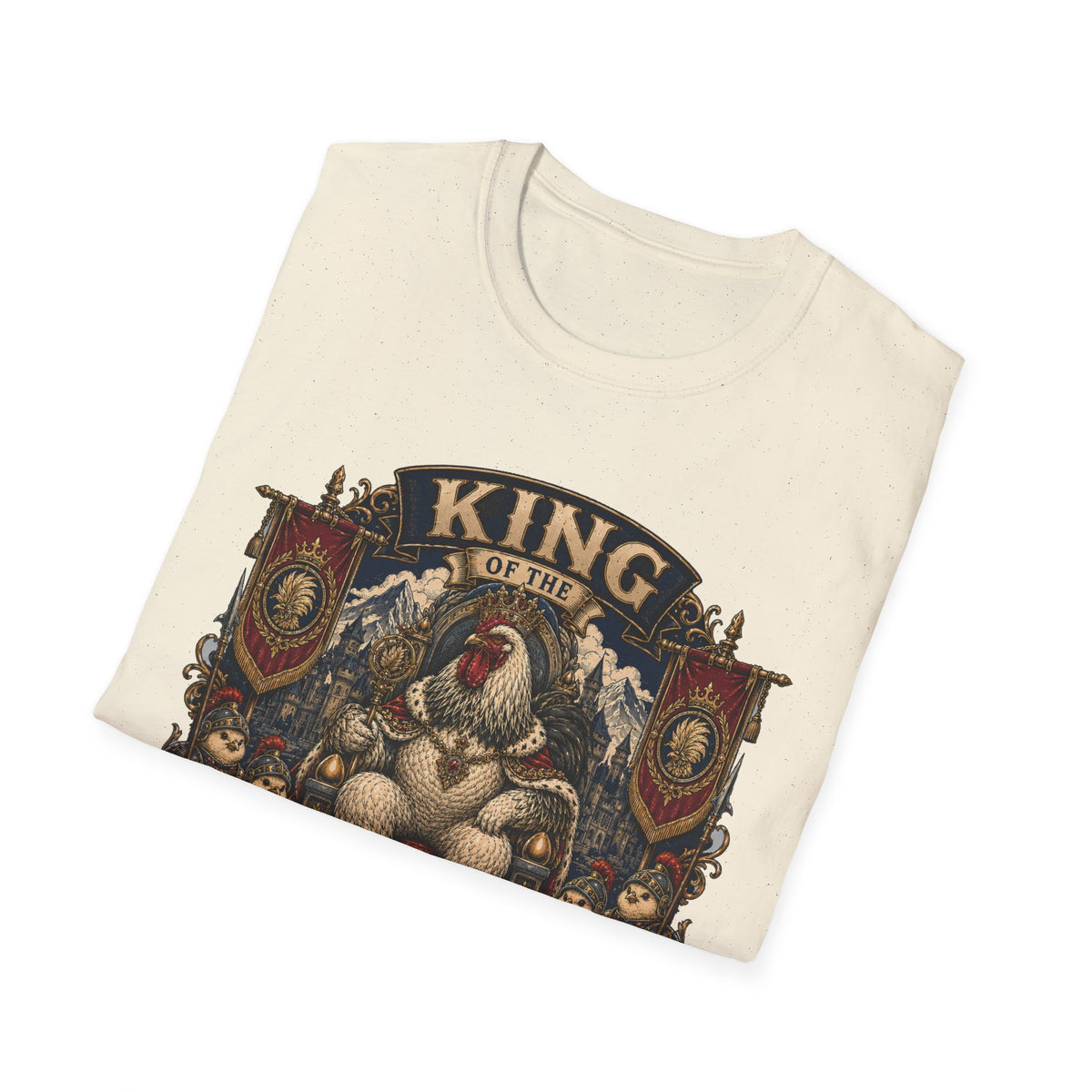 King of the Feathered Realm Brahma T-Shirt — Royal Rooster Crest Tee