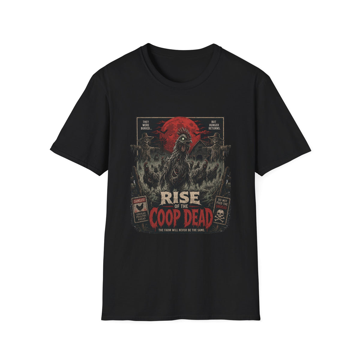 Rise of the Undead Poultry T-Shirt — Zombie Chicken Uprising Tee