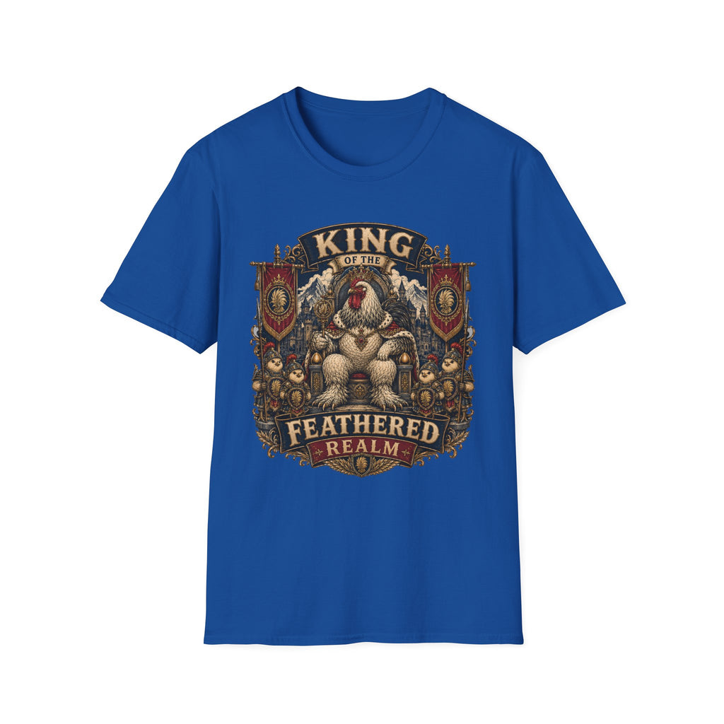 King of the Feathered Realm Brahma T-Shirt — Royal Rooster Crest Tee