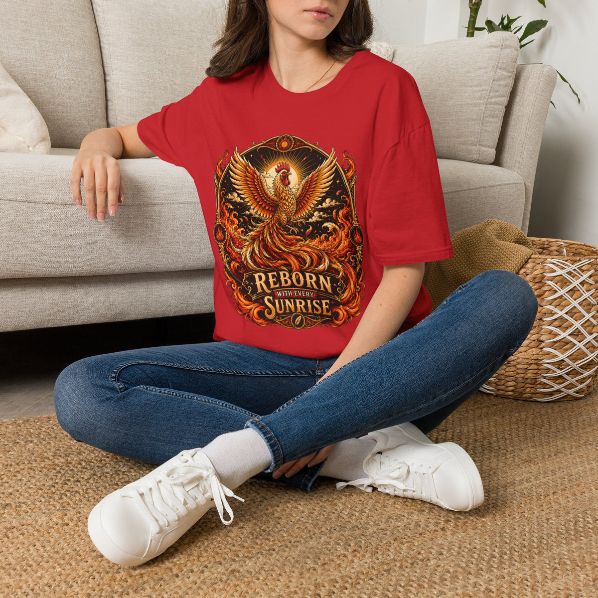 Rise With the Sun Rhode Island Red T-Shirt — Phoenix Rooster Tee