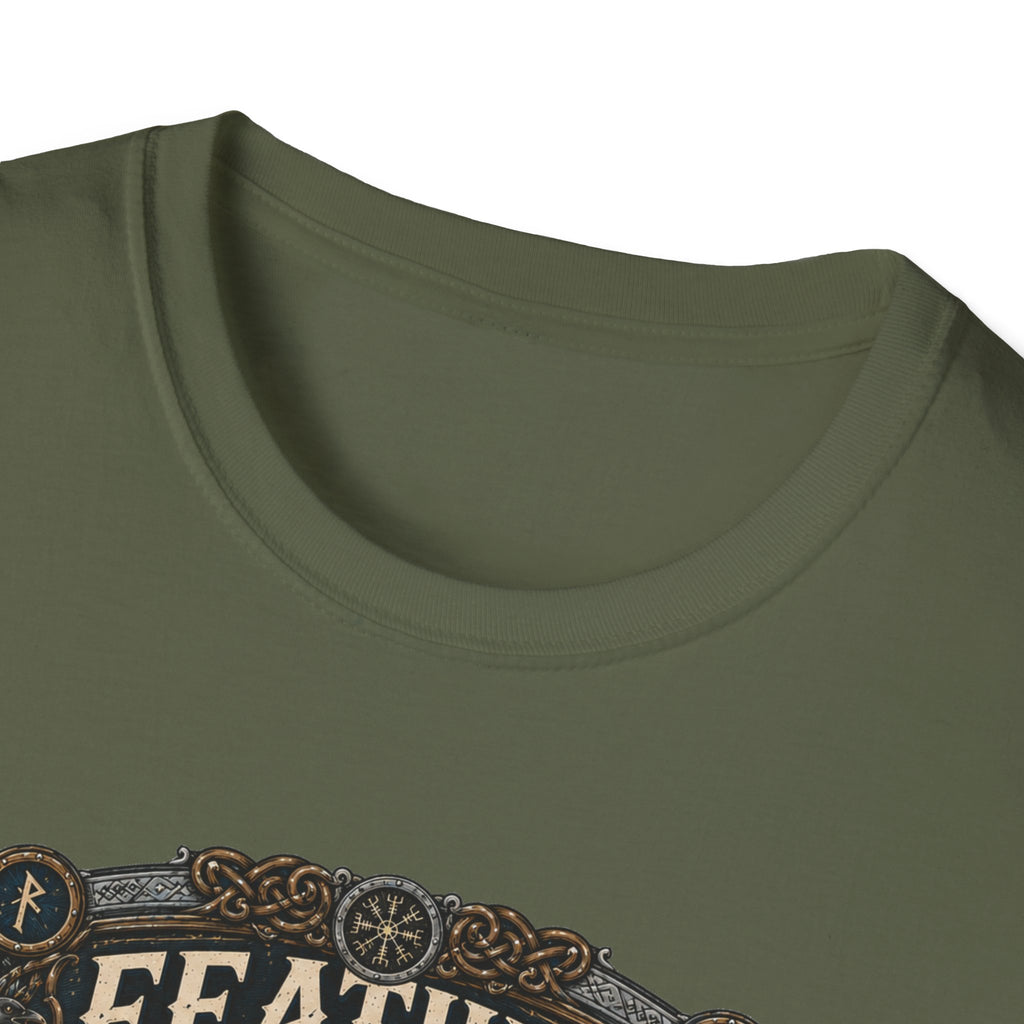 Feather of the North Brahma T-Shirt — Nordic Warrior Rooster Tee