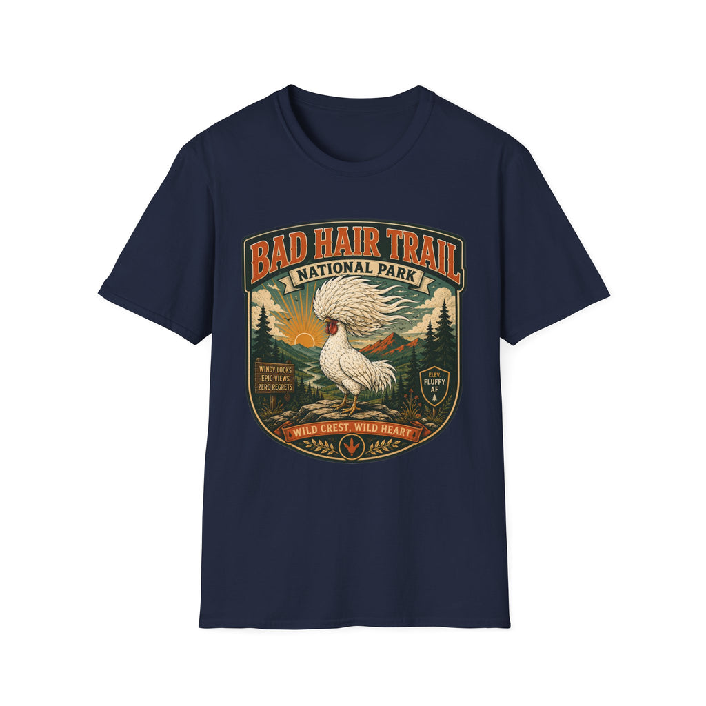 Bad Hair Trail Adventure Badge Polish Chicken T-shirt, photo 6