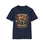Free Range Road Crew Brahma T-Shirt — Biker Rooster Graphic Tee