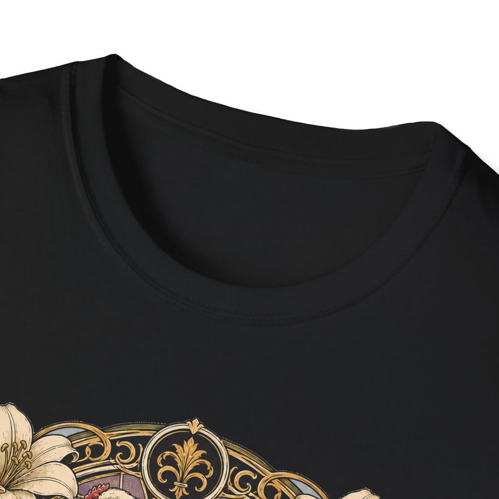 Strength in Grace Brahma Hen T-Shirt — Botanical Rooster Art Tee