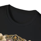 Strength in Grace Brahma Hen T-Shirt — Botanical Rooster Art Tee