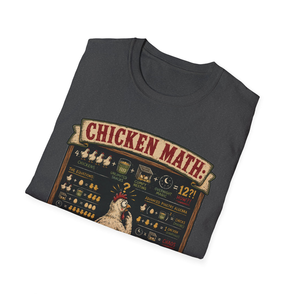 Advanced Poultry Algebra T-Shirt — Chicken Math Chaos Graphic Tee