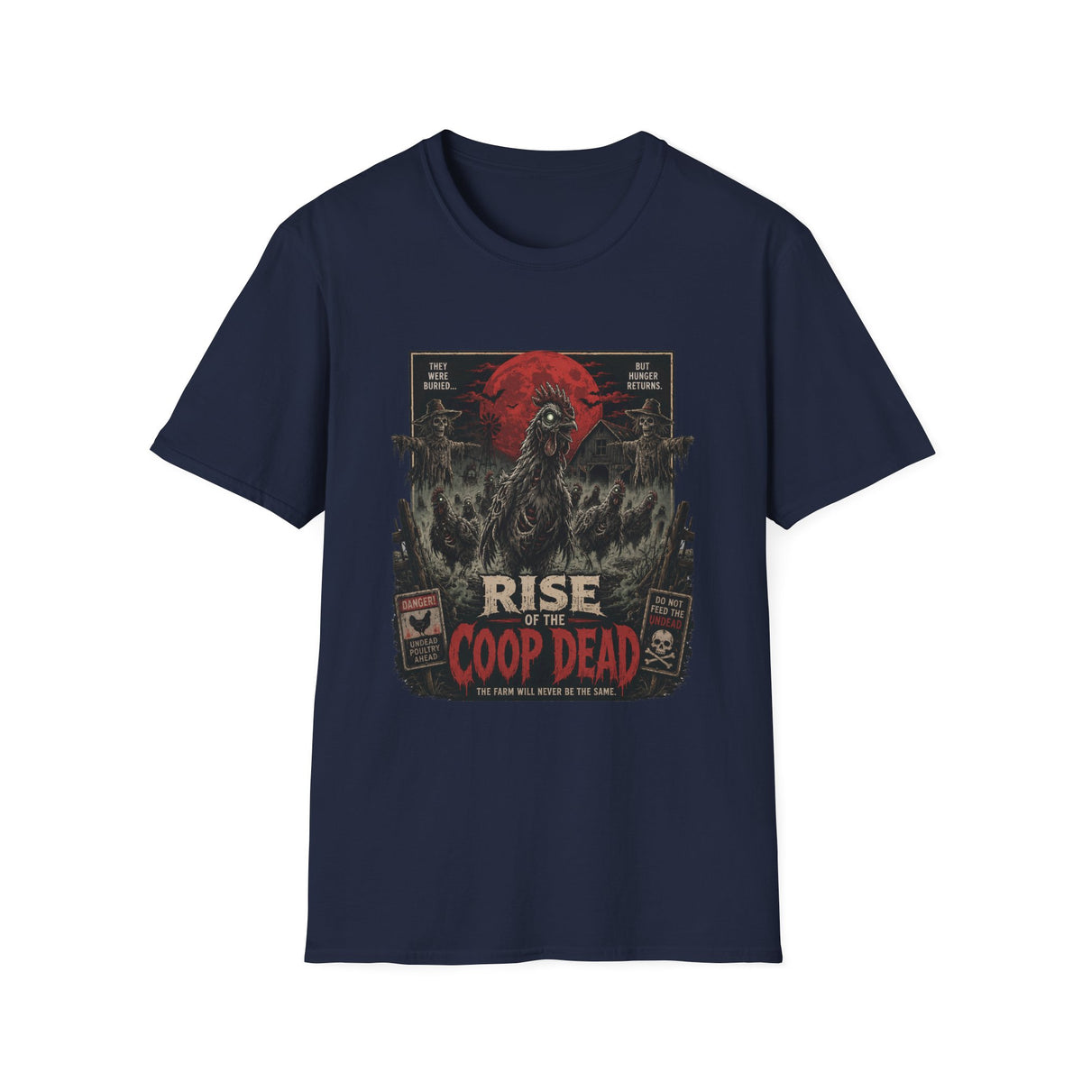 Rise of the Undead Poultry Zombie Chicken T-shirt, photo 6