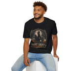 Night Shift Supervisor Ayam Cemani T-Shirt — Caretaker Rooster Graphic Tee