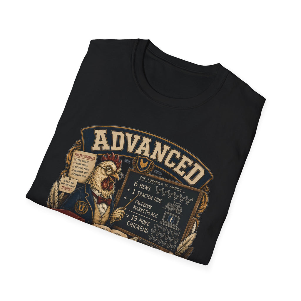 Advanced Chicken Mathematics T-Shirt — 19 More Chickens Formula Tee