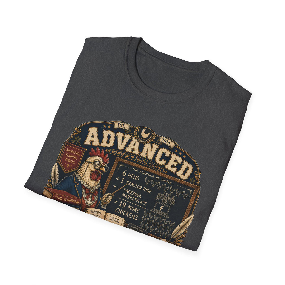 Department of Poultry Sciences T-Shirt — Chicken Math Formula Tee