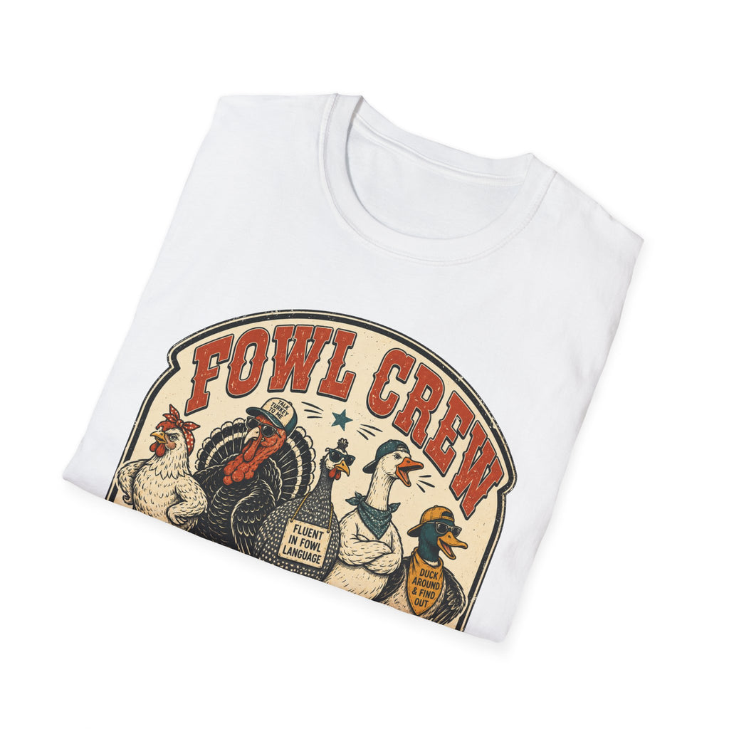 Fowl Crew Vintage Poultry T-Shirt – Funny Farm Animal Graphic Tee