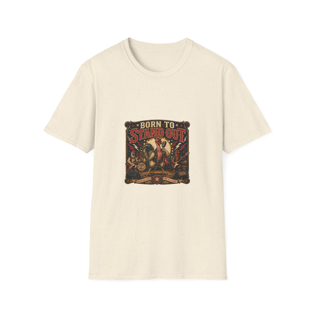 Less Feathers, More Attitude T-Shirt — Naked Neck Rooster Tee