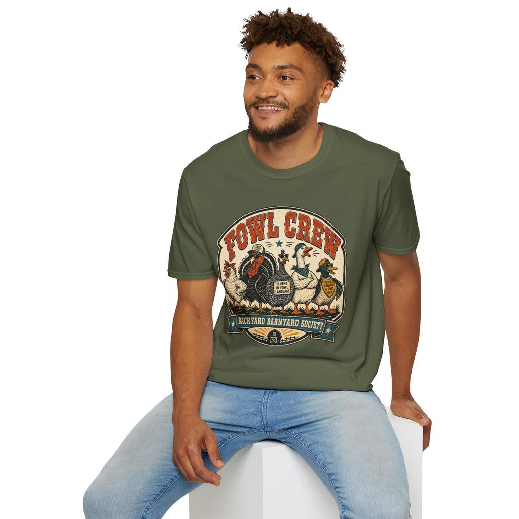 Fowl Crew Vintage Poultry T-Shirt – Funny Farm Animal Graphic Tee