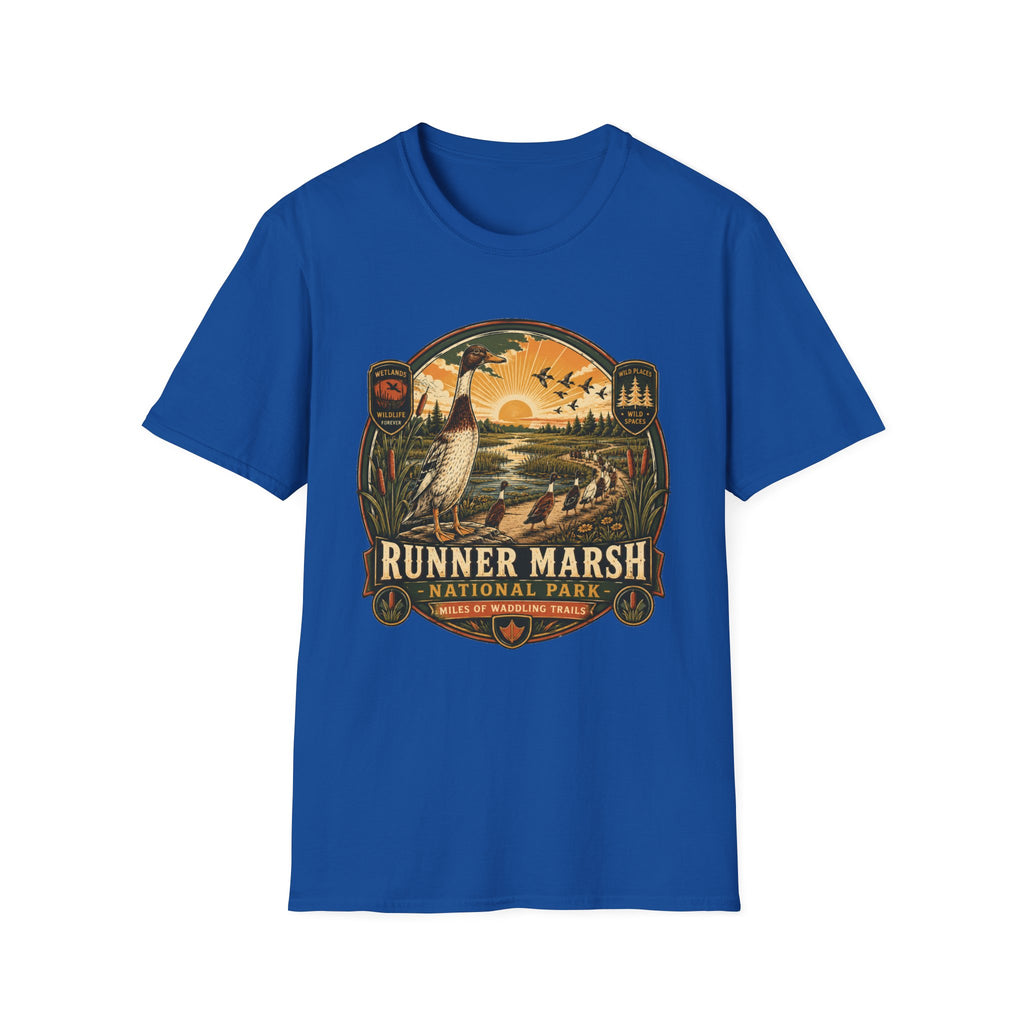 Runner Marsh National Park Badge T-Shirt — Indian Runner Duck Vintage Tee