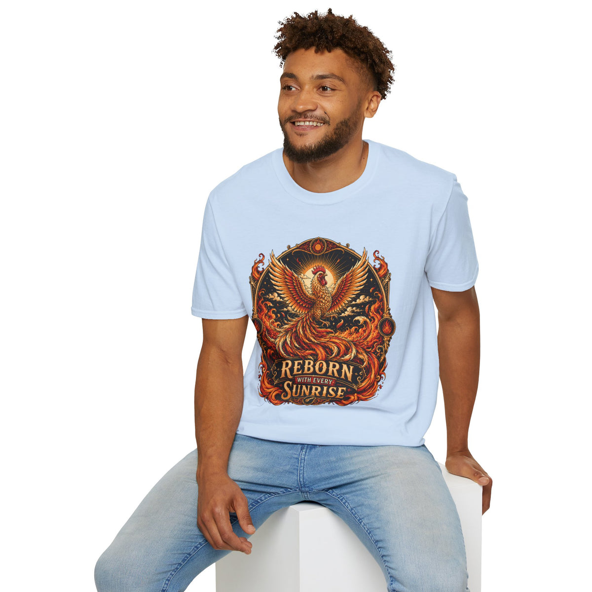 Rise With the Sun Rhode Island Red T-Shirt — Phoenix Rooster Tee