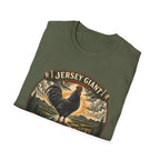 Jersey Giant Heritage Badge T-Shirt — America's Largest Breed Rooster Tee