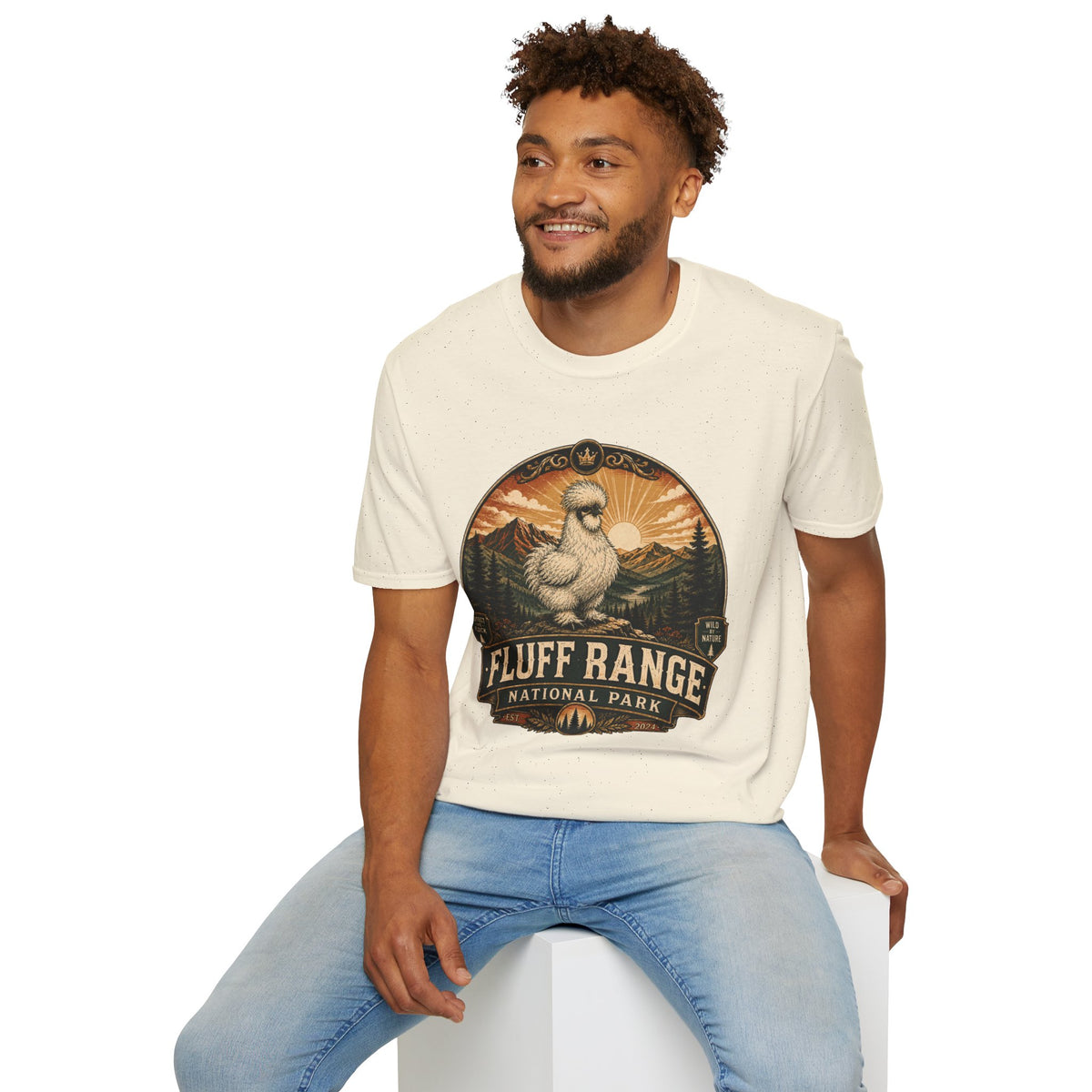 Fluff Range National Park Silkie T-Shirt — Vintage Park Badge Tee