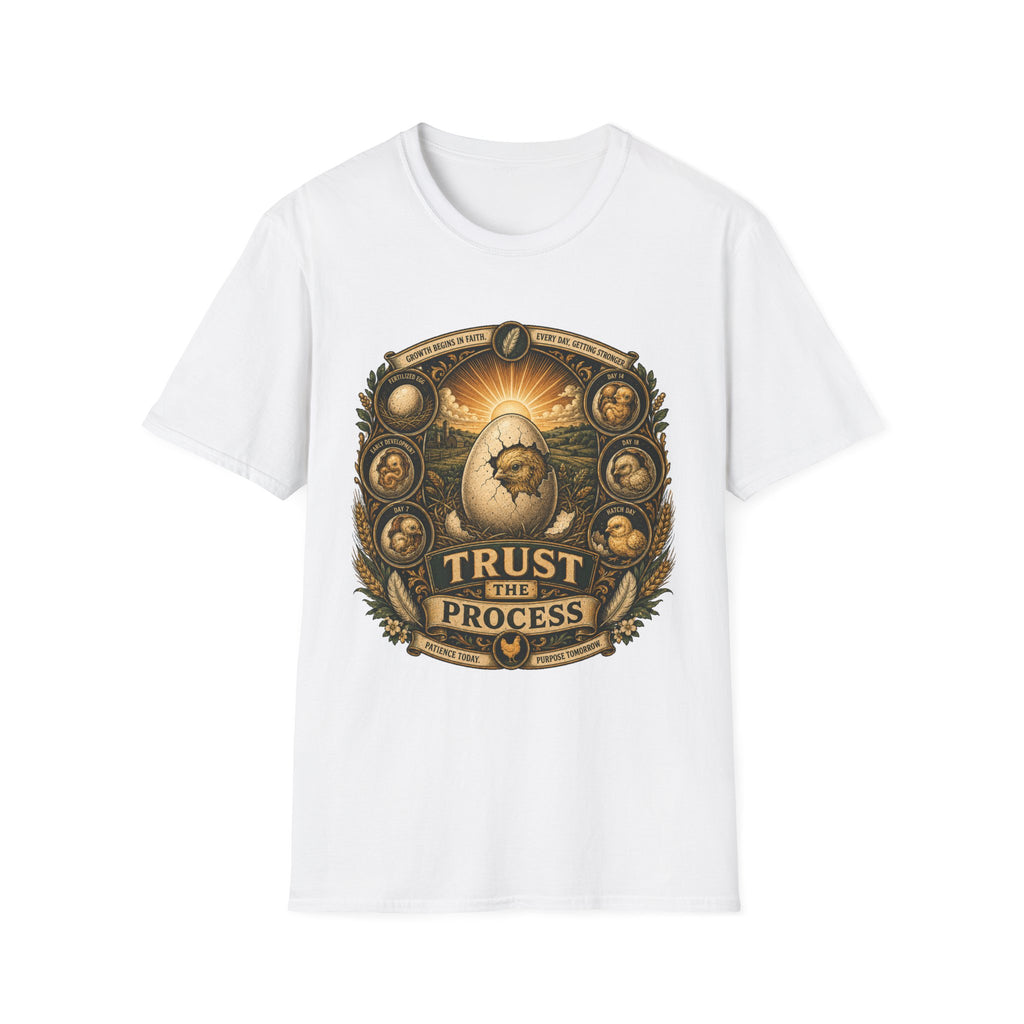 Trust the Process Hatching Emblem T-Shirt — Good Things Take Time Tee