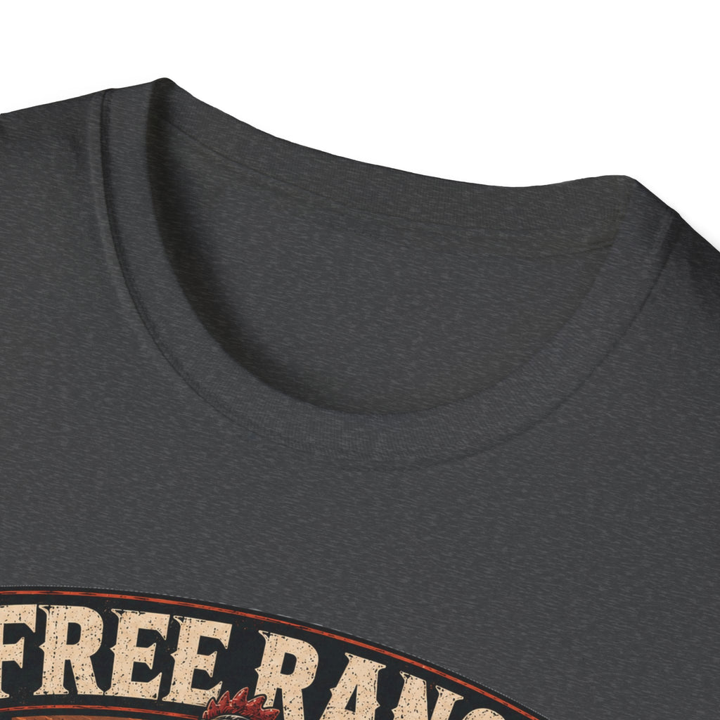 Free Range Road Crew Brahma T-Shirt — Biker Rooster Graphic Tee