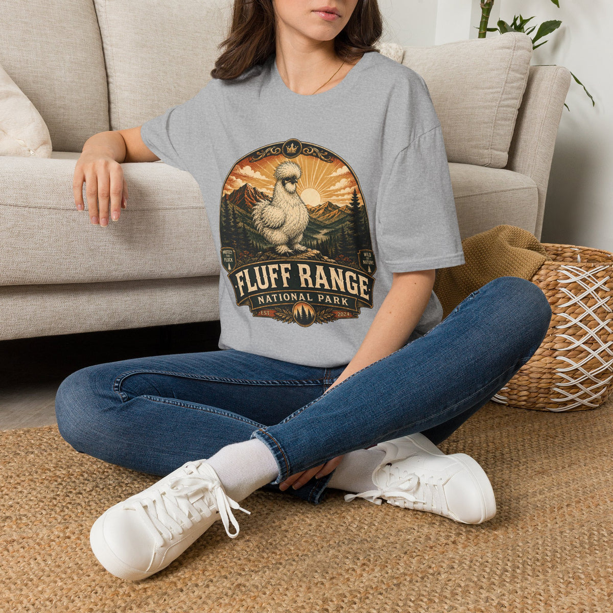 Fluff Range National Park Silkie T-Shirt — Vintage Park Badge Tee
