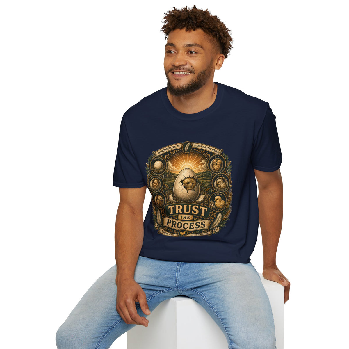 Trust the Process Hatching Emblem T-Shirt — Good Things Take Time Tee