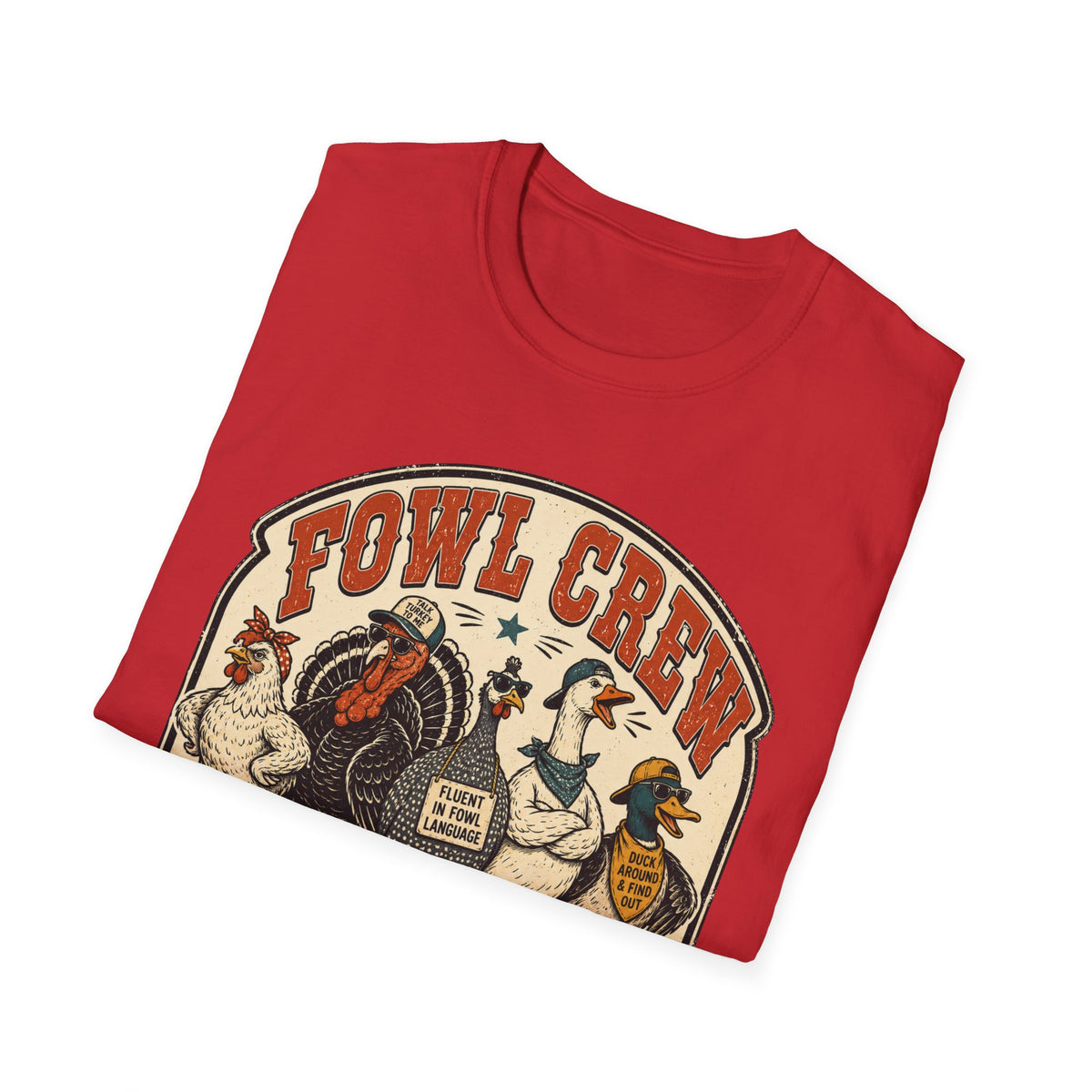 Fowl Crew Vintage Poultry T-Shirt – Funny Farm Animal Graphic Tee