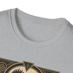 The Black Crown Ayam Cemani T-Shirt — Art Deco Rooster Graphic Tee