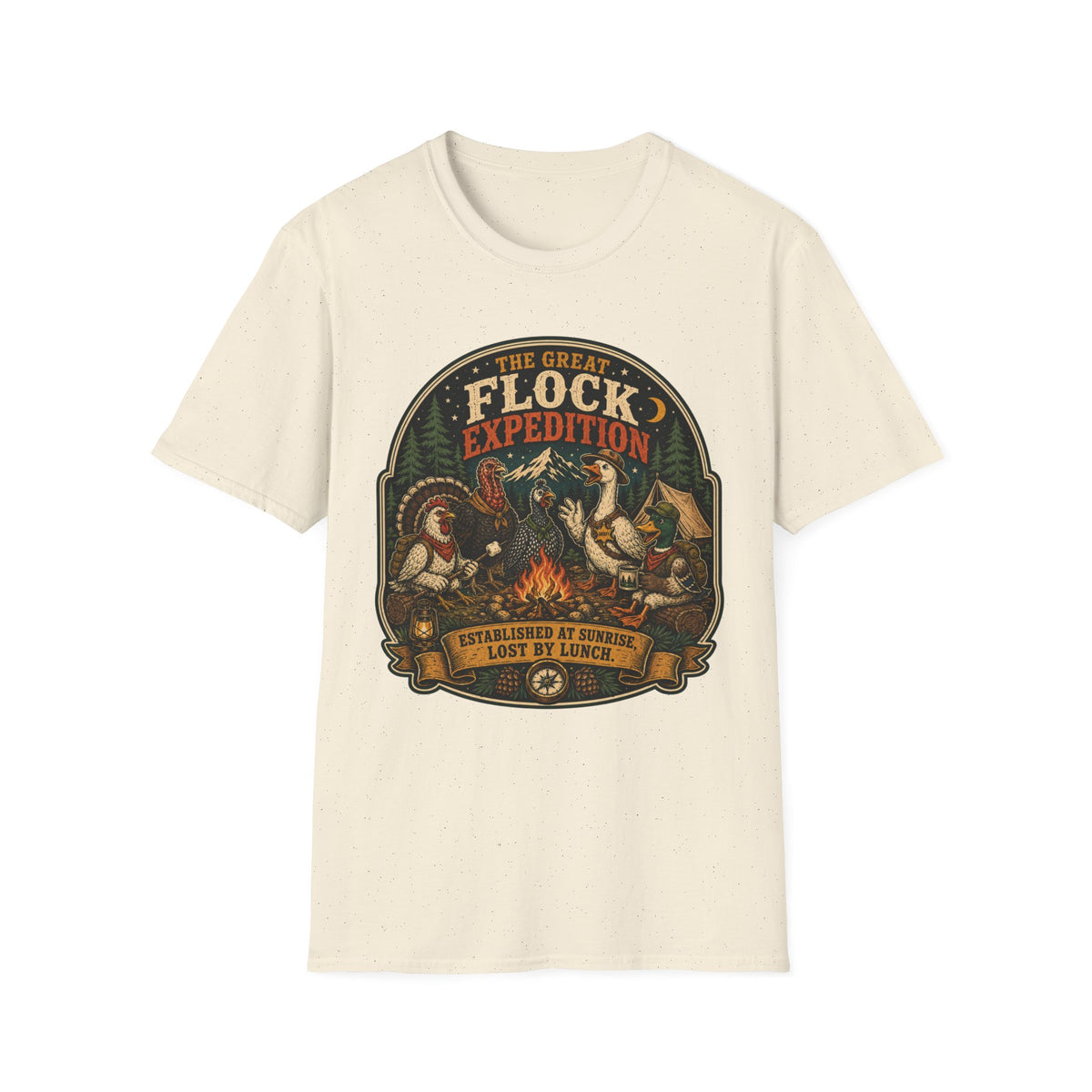 The Great Flock Expedition Tee — Vintage Poultry Adventure T-Shirt