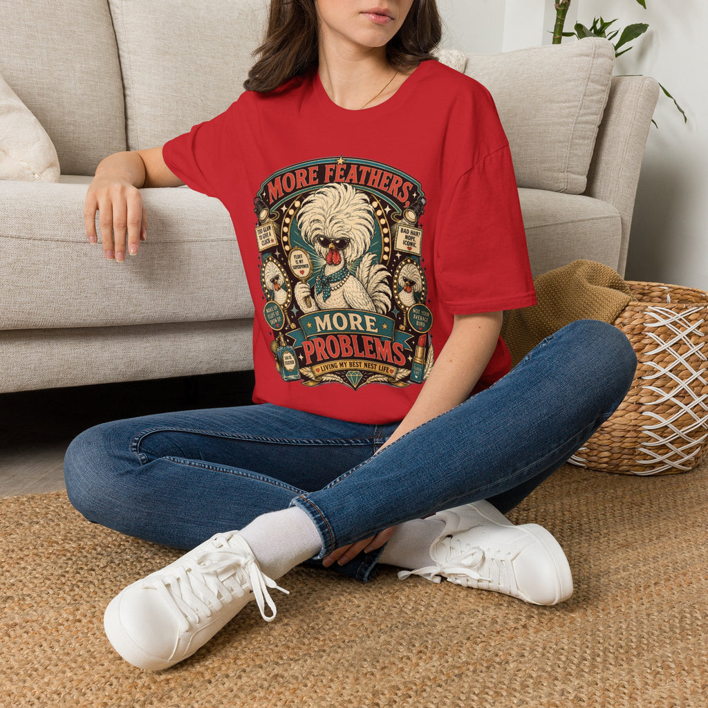 More Feathers, More Problems Polish Chicken T-Shirt — Glam Hen Living Her Best Nest Life Tee
