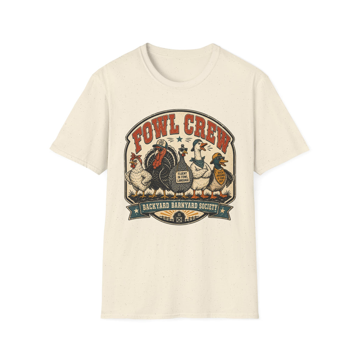 Fowl Crew Vintage Poultry T-Shirt – Funny Farm Animal Graphic Tee