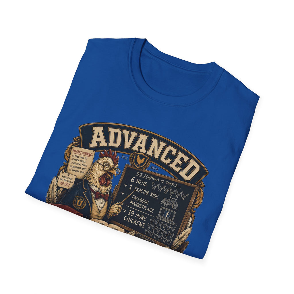 Advanced Chicken Mathematics T-Shirt — 19 More Chickens Formula Tee