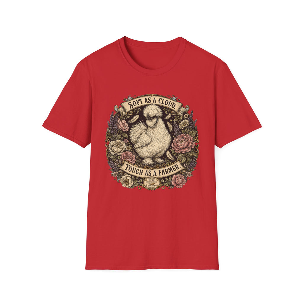 Soft as a Cloud Silkie T-Shirt — Floral Wreath Hen Tee