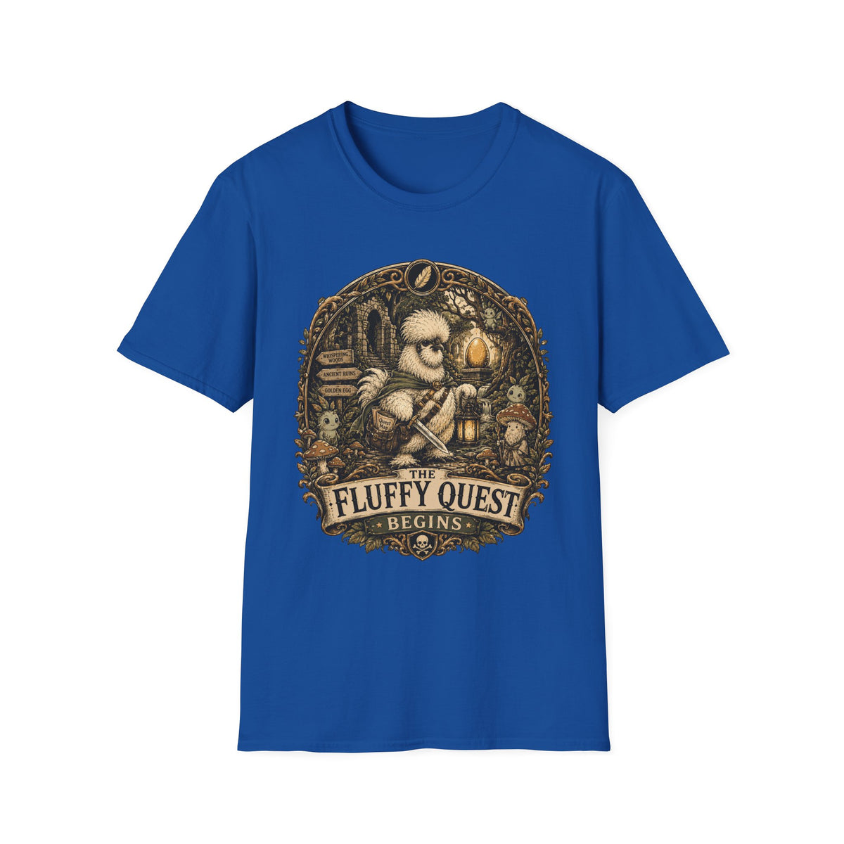 Quest for the Golden Egg Silkie T-Shirt — Enchanted Wood Adventure Tee