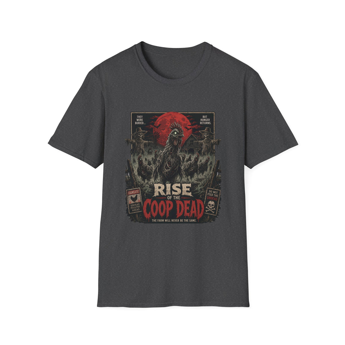Rise of the Undead Poultry Zombie Chicken T-shirt, photo 8