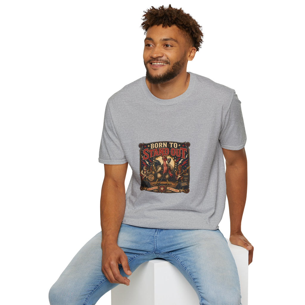 Less Feathers, More Attitude T-Shirt — Naked Neck Rooster Tee