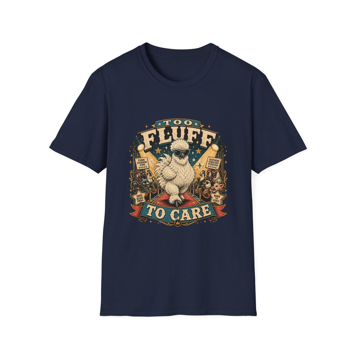 Too Fluff Silkie Chicken T-Shirt — Farm Fashion Icon Showbiz Tee