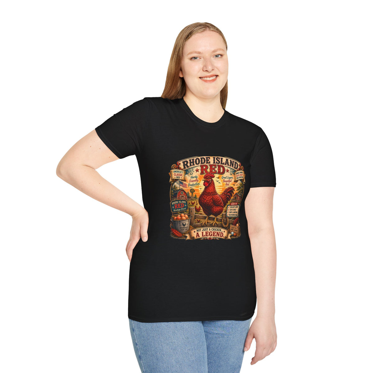 America's Classic Red T-Shirt — Vintage Rhode Island Red Label Tee