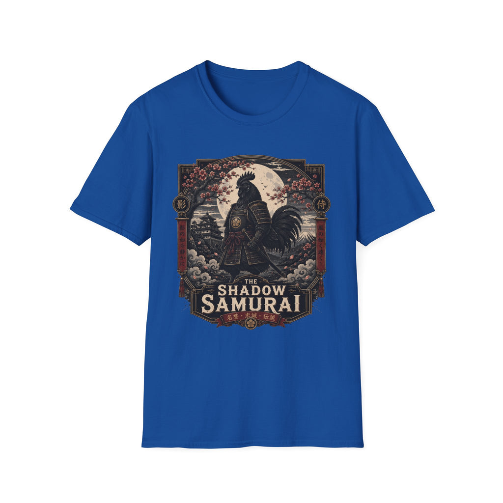 Shadow Samurai Ayam Cemani T-Shirt — Moonrise Warrior Rooster Tee