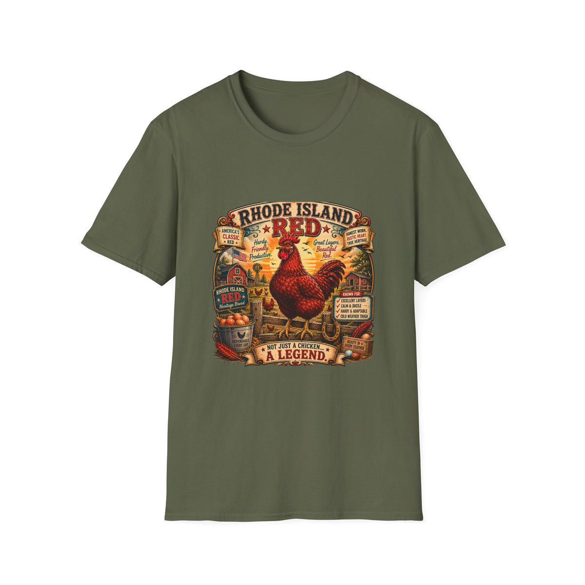 America's Classic Red Rhode Island Red T-shirt, photo 6