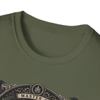 Master of Midnight Feathers Ayam Cemani T-Shirt — Gothic Rooster Graphic Tee