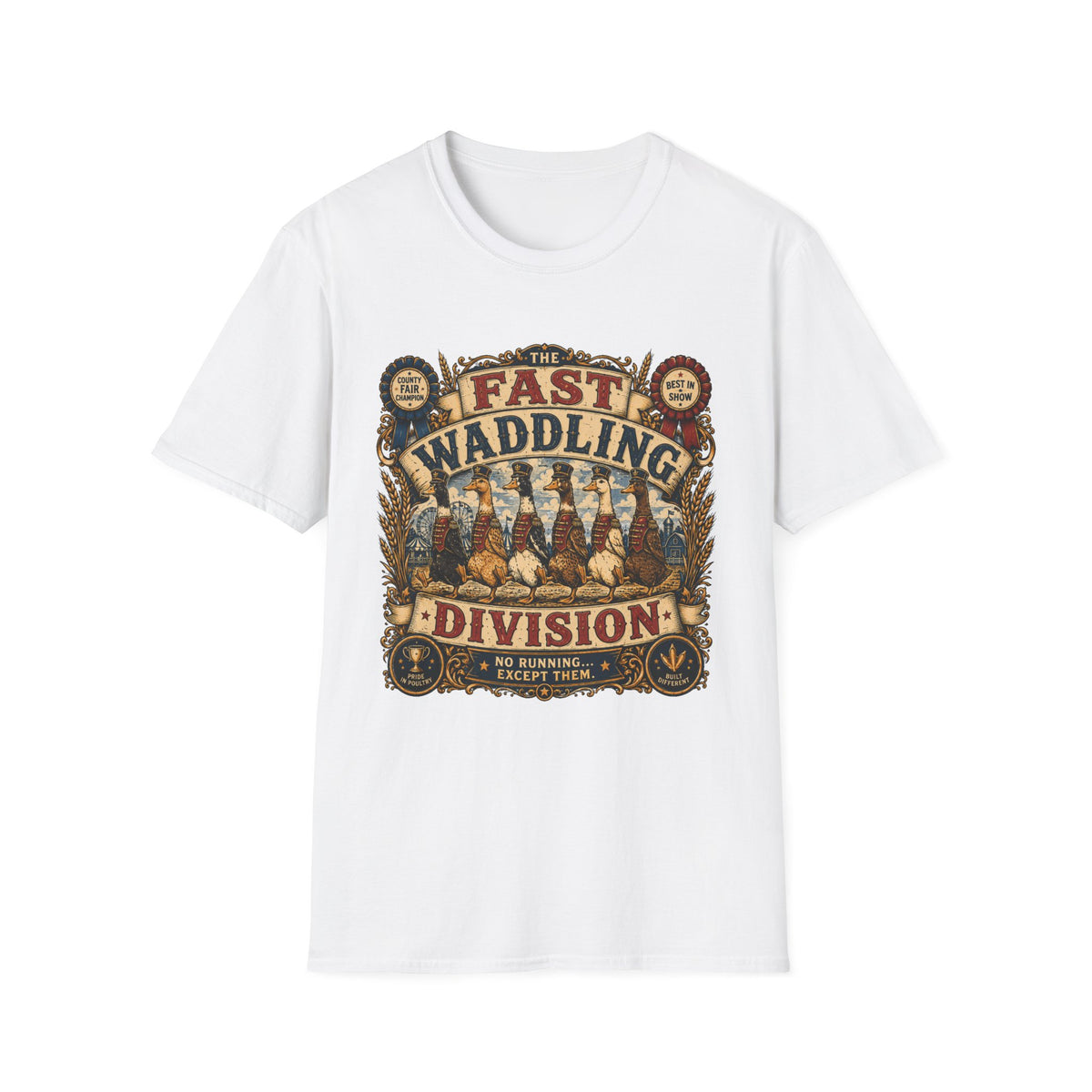 Fast Waddling Division Indian Runner T-shirt, photo 2