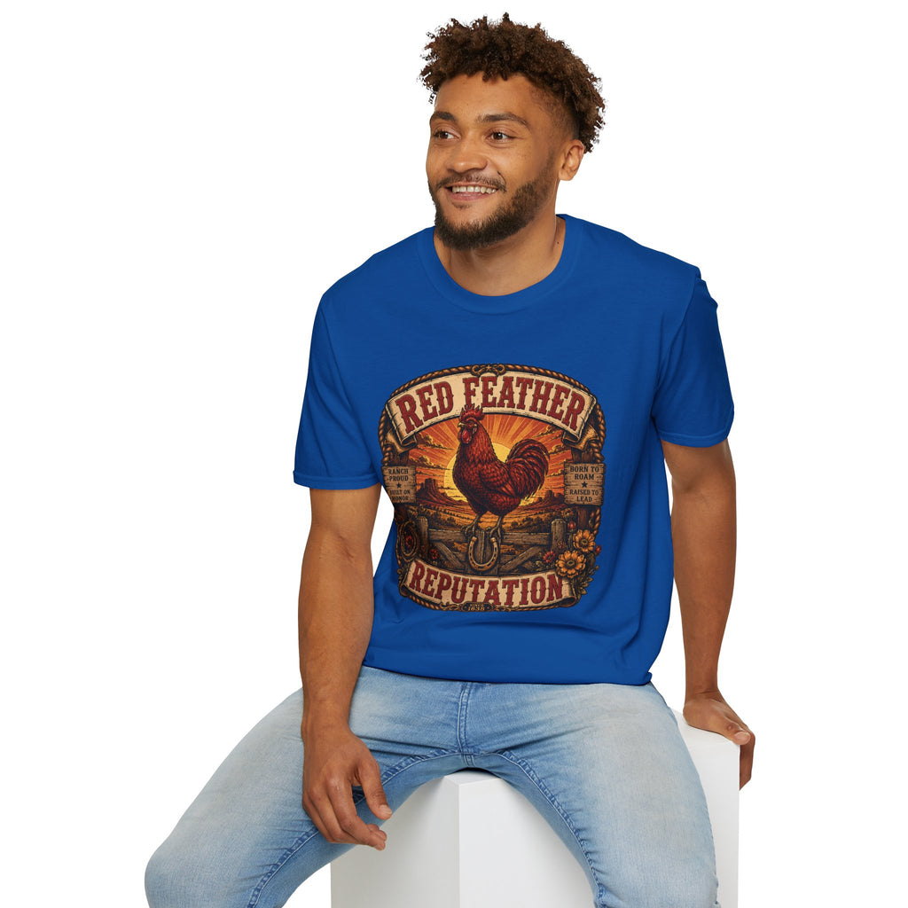 Red Feather Ranch Emblem T-Shirt — Rhode Island Red Heritage Tee