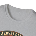 Jersey Giant Heritage Badge T-Shirt — America's Largest Breed Rooster Tee