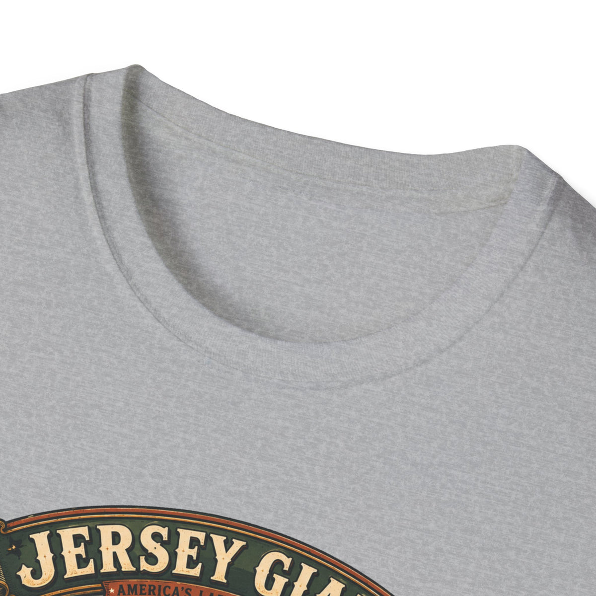 Jersey Giant Heritage Badge T-Shirt — America's Largest Breed Rooster Tee