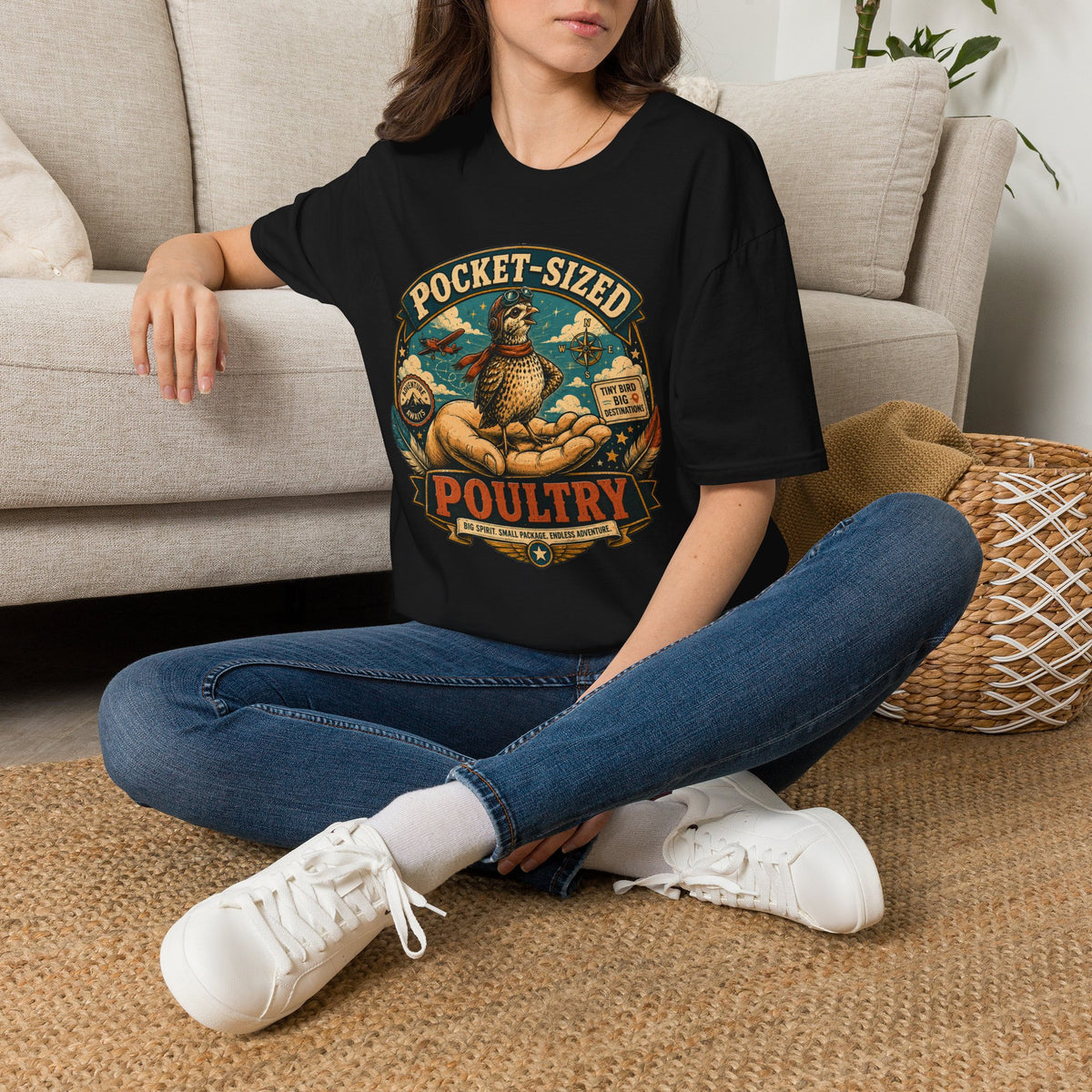 Tiny Quail Adventures T-Shirt — Backyard Bird Keeper Vintage Graphic Tee