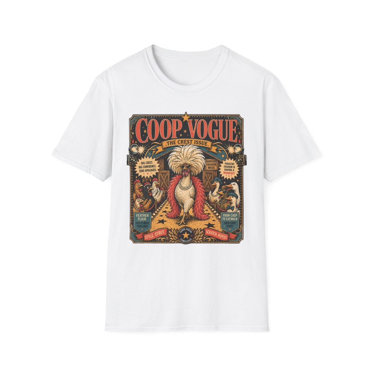 Coop Vogue Barnyard Fashion Week Polish Chicken T-Shirt