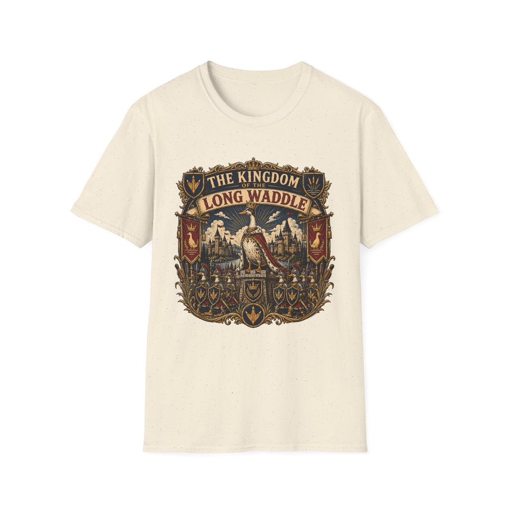 The Kingdom of the Long Waddle T-Shirt — Indian Runner Duck Crest Tee