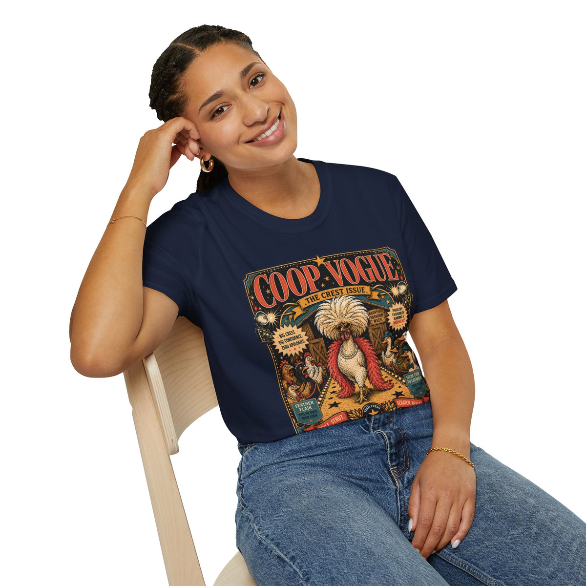 Coop Vogue Barnyard Fashion Week Polish Chicken T-Shirt