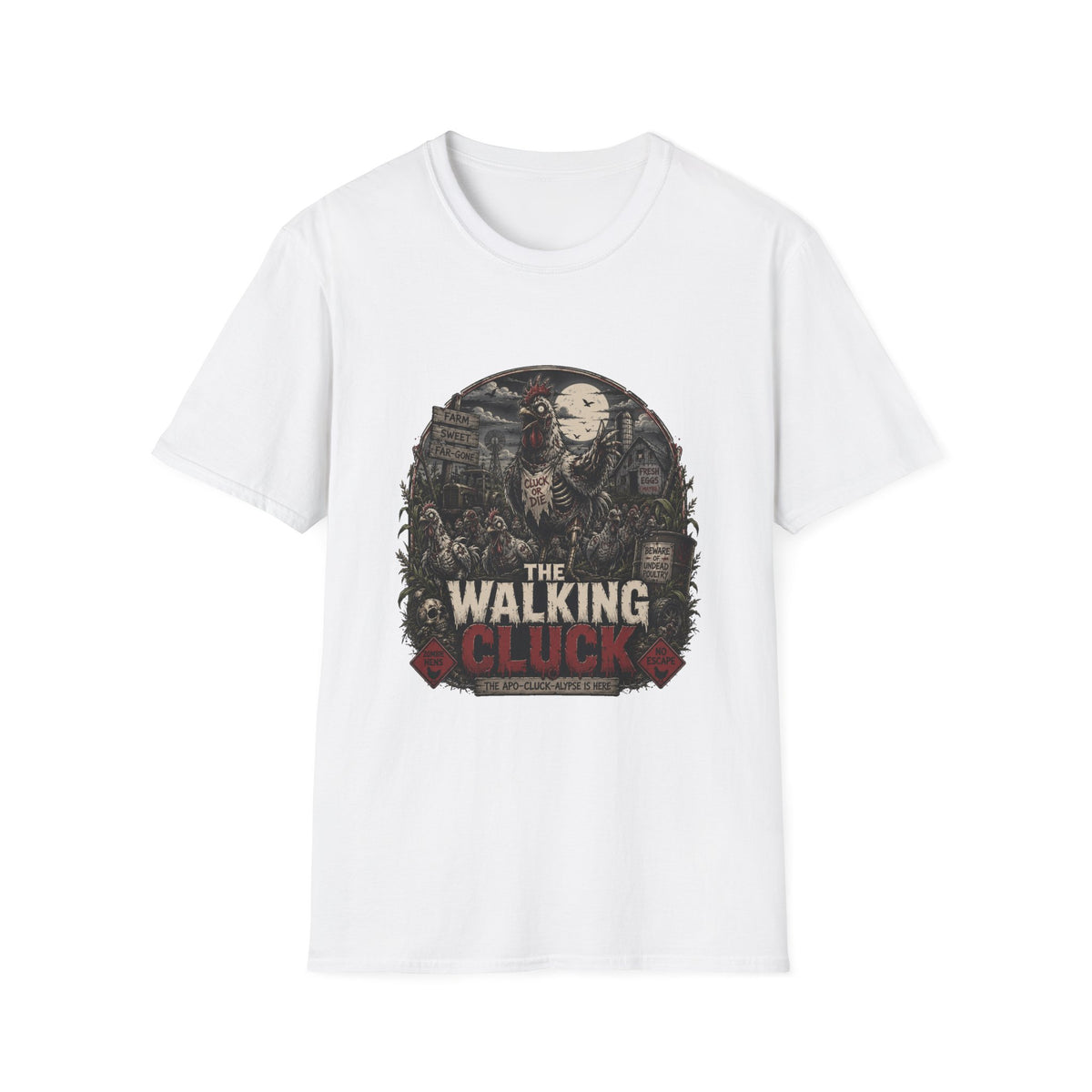 The Walking Cluck Zombie Chicken T-shirt, photo 2