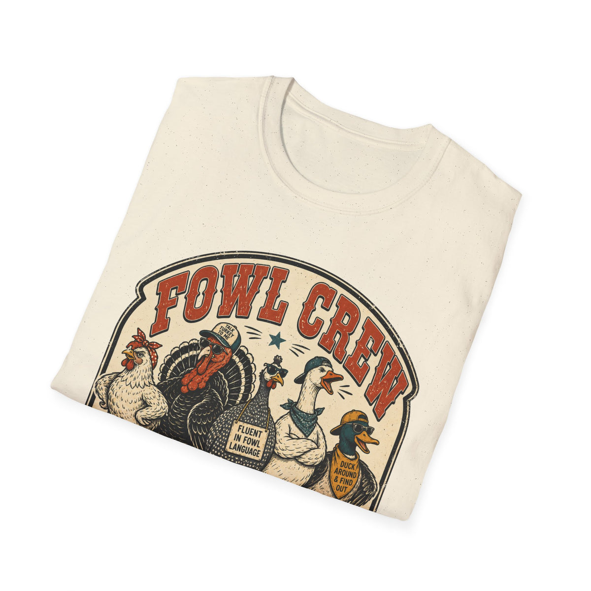 Fowl Crew Vintage Poultry T-Shirt – Funny Farm Animal Graphic Tee